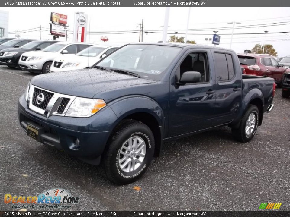 2015 Nissan Frontier SV Crew Cab 4x4 Arctic Blue Metallic / Steel Photo #5