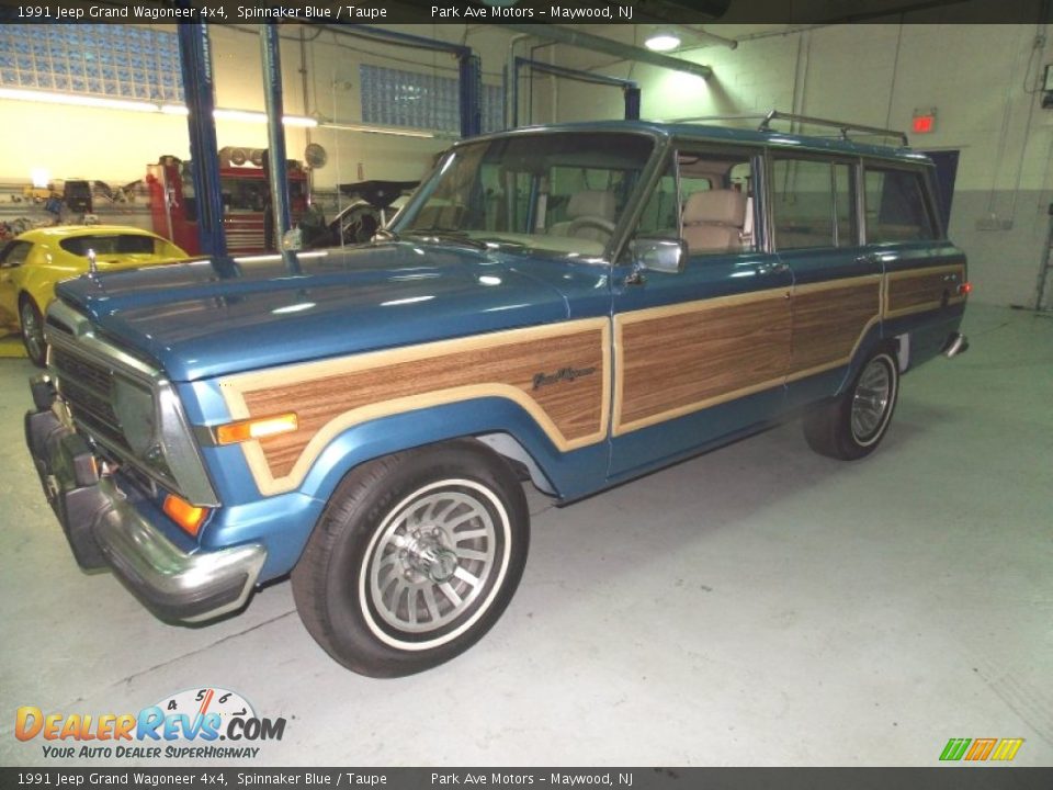 1991 Jeep Grand Wagoneer 4x4 Spinnaker Blue / Taupe Photo #1