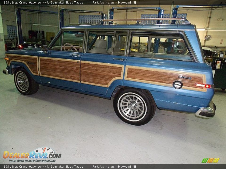 1991 Jeep Grand Wagoneer 4x4 Spinnaker Blue / Taupe Photo #3