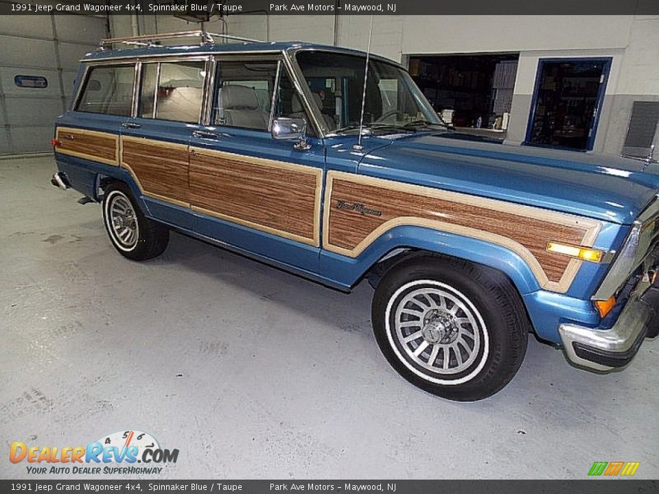 1991 Jeep Grand Wagoneer 4x4 Spinnaker Blue / Taupe Photo #7