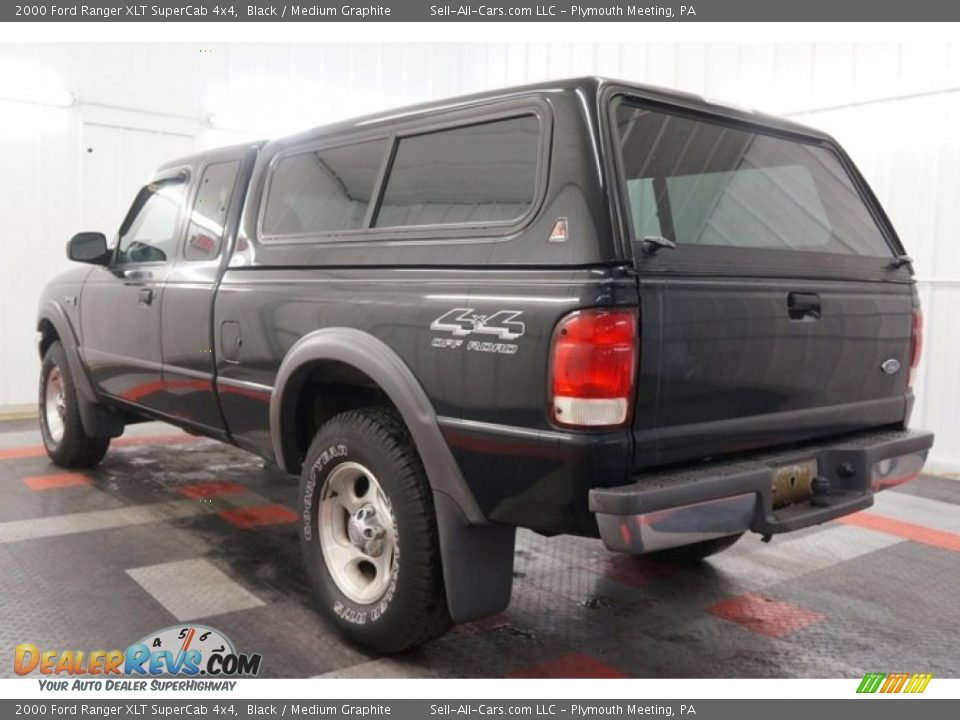 2000 Ford Ranger XLT SuperCab 4x4 Black / Medium Graphite Photo #10