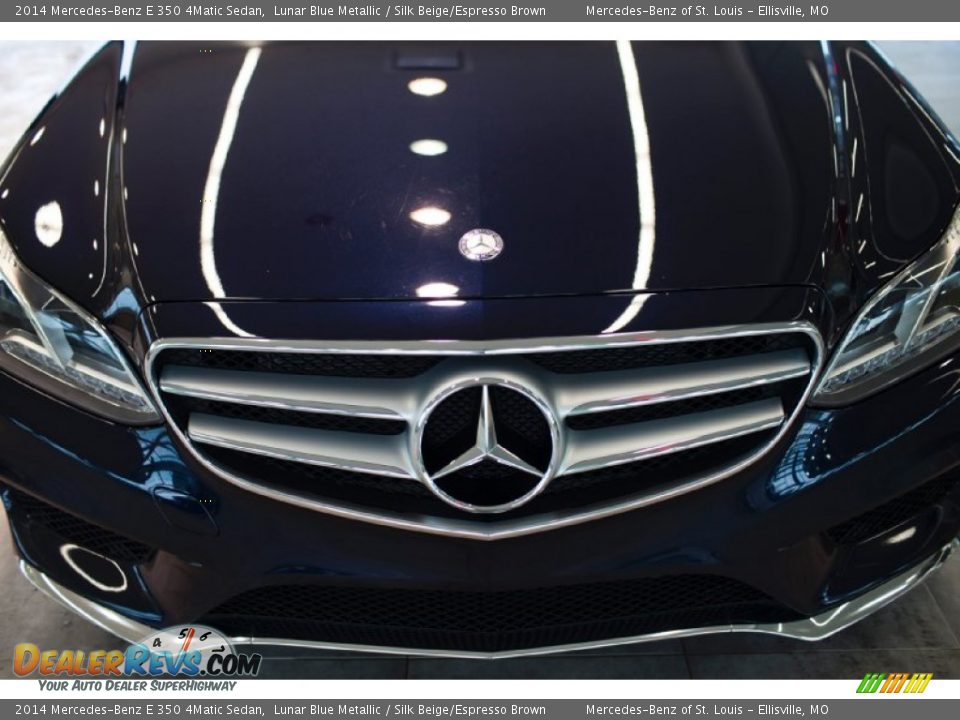 2014 Mercedes-Benz E 350 4Matic Sedan Lunar Blue Metallic / Silk Beige/Espresso Brown Photo #11