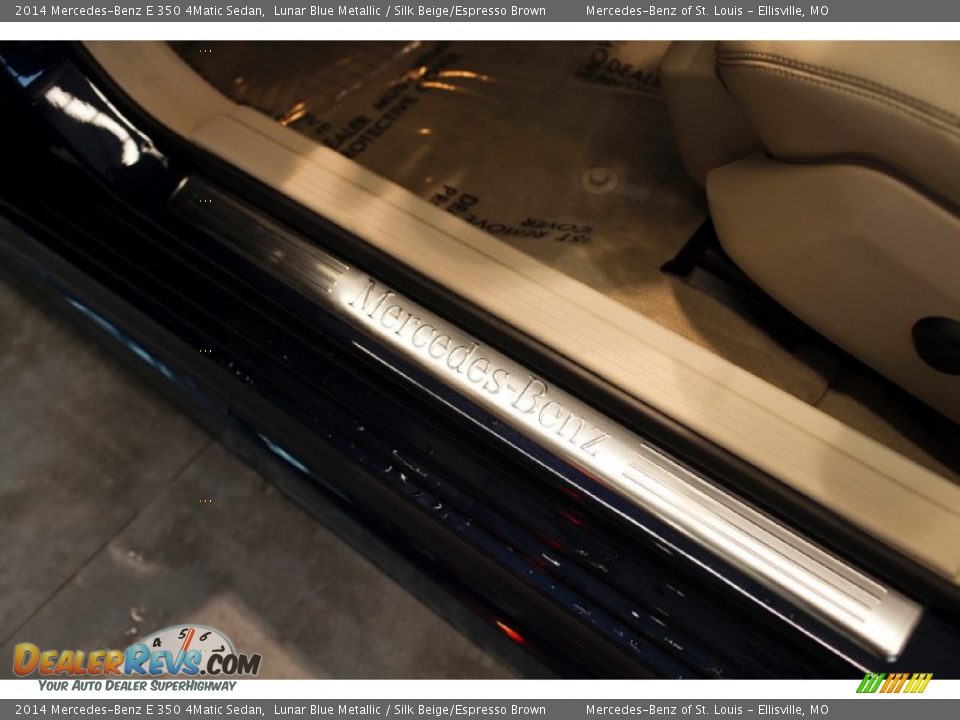 2014 Mercedes-Benz E 350 4Matic Sedan Lunar Blue Metallic / Silk Beige/Espresso Brown Photo #18