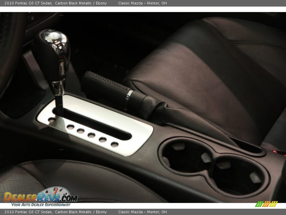 2010 Pontiac G6 GT Sedan Carbon Black Metallic / Ebony Photo #9