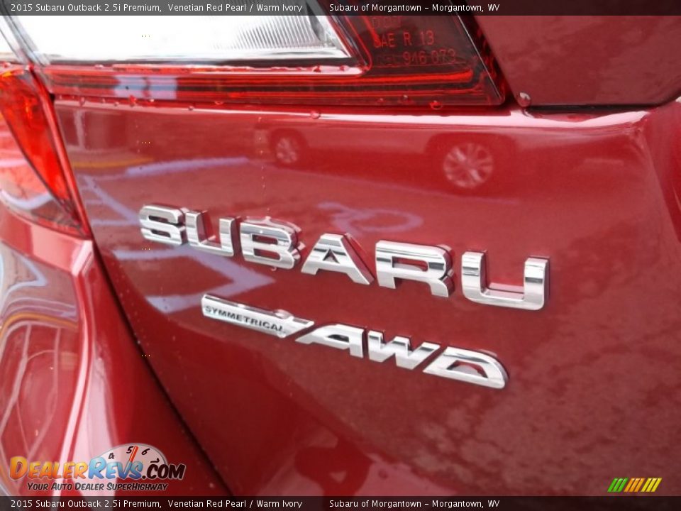 2015 Subaru Outback 2.5i Premium Venetian Red Pearl / Warm Ivory Photo #9