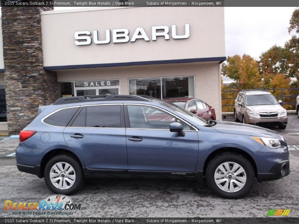 2015 Subaru Outback 2.5i Premium Twilight Blue Metallic / Slate Black Photo #2