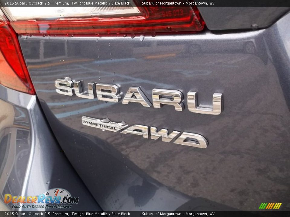 2015 Subaru Outback 2.5i Premium Twilight Blue Metallic / Slate Black Photo #8