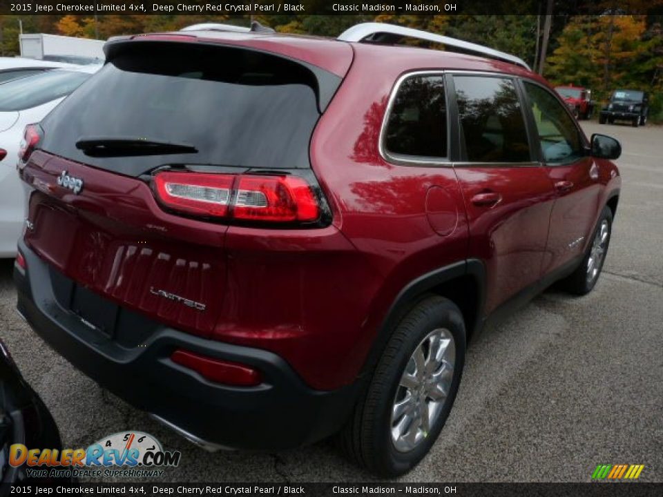 2015 Jeep Cherokee Limited 4x4 Deep Cherry Red Crystal Pearl / Black Photo #2