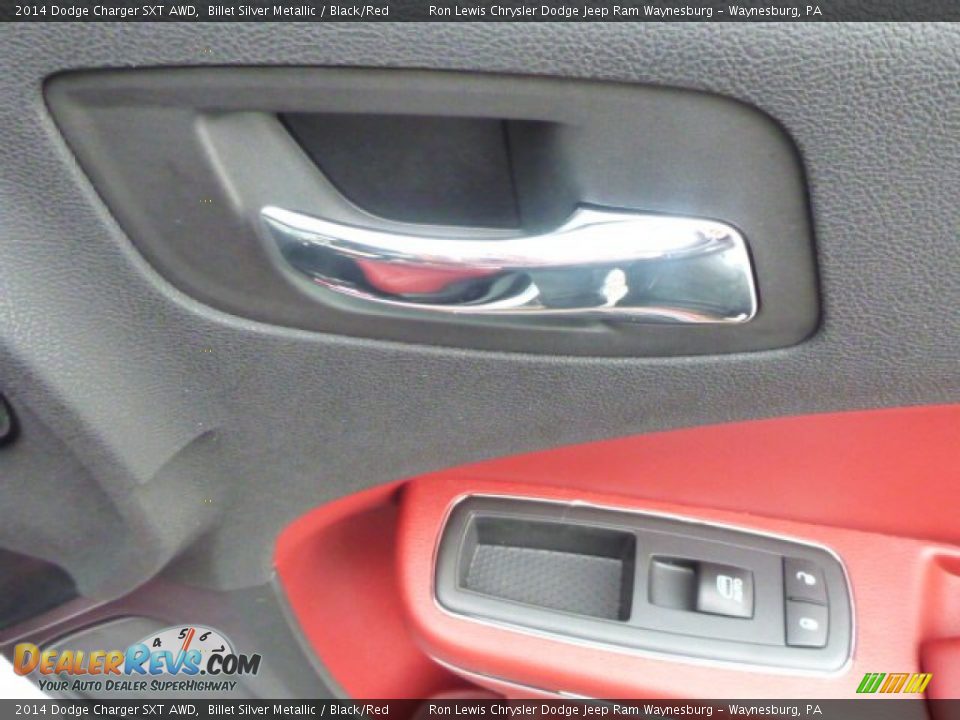 2014 Dodge Charger SXT AWD Billet Silver Metallic / Black/Red Photo #7