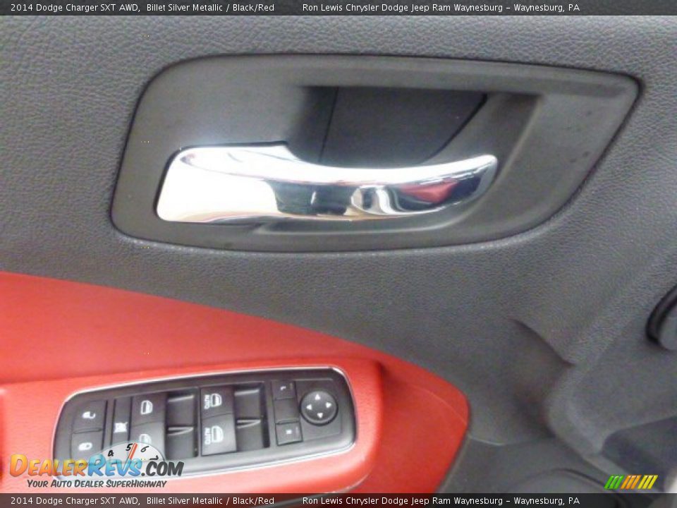 2014 Dodge Charger SXT AWD Billet Silver Metallic / Black/Red Photo #14
