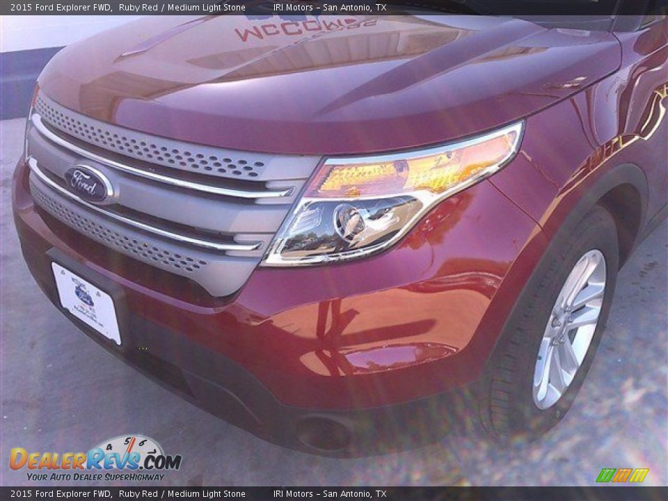 2015 Ford Explorer FWD Ruby Red / Medium Light Stone Photo #6