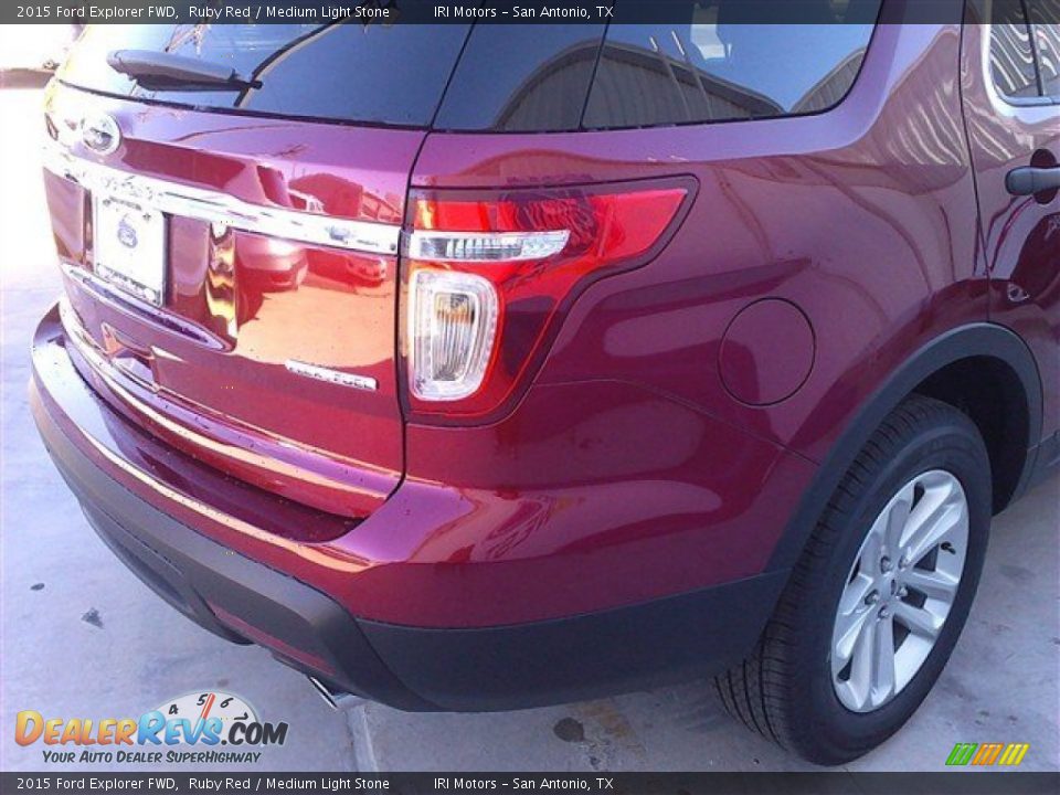 2015 Ford Explorer FWD Ruby Red / Medium Light Stone Photo #9