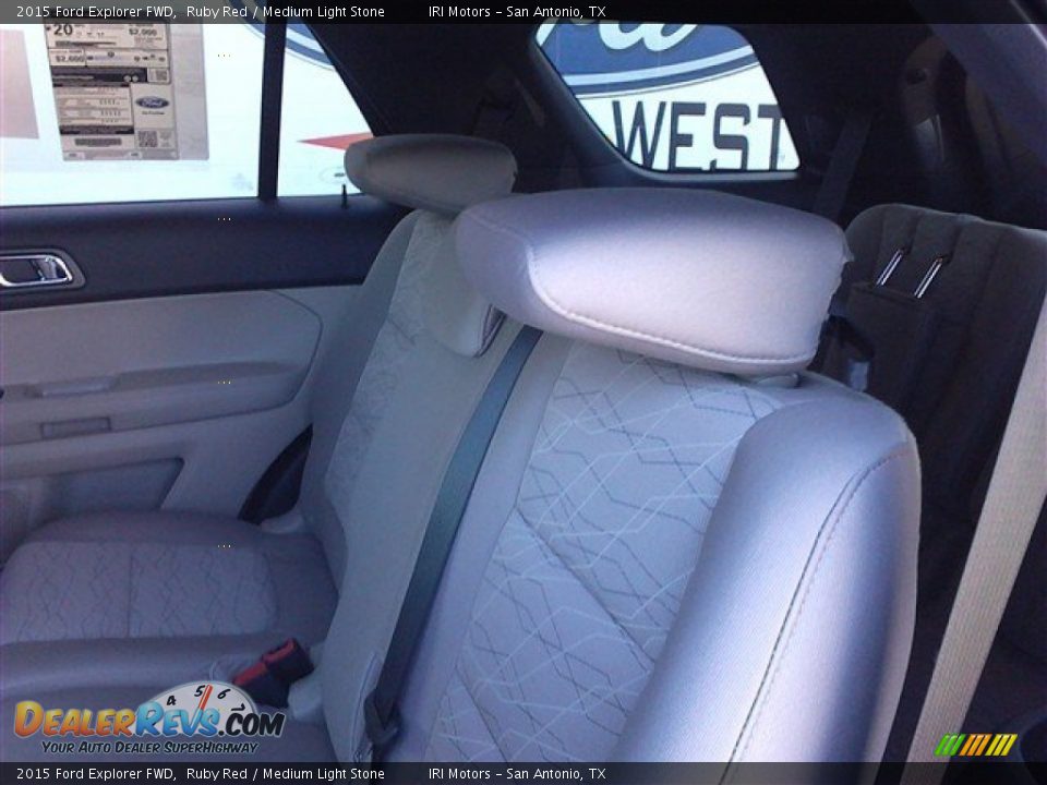 2015 Ford Explorer FWD Ruby Red / Medium Light Stone Photo #16