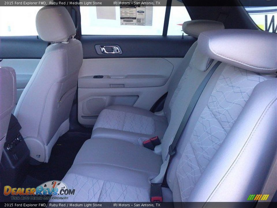 2015 Ford Explorer FWD Ruby Red / Medium Light Stone Photo #17