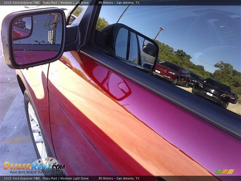 2015 Ford Explorer FWD Ruby Red / Medium Light Stone Photo #20