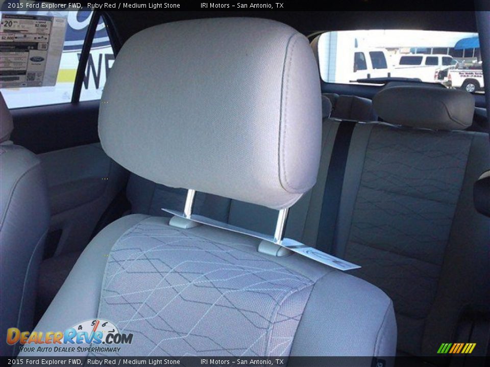 2015 Ford Explorer FWD Ruby Red / Medium Light Stone Photo #21