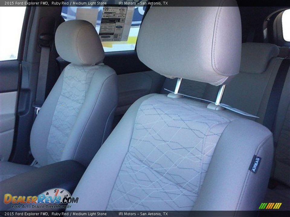 2015 Ford Explorer FWD Ruby Red / Medium Light Stone Photo #22