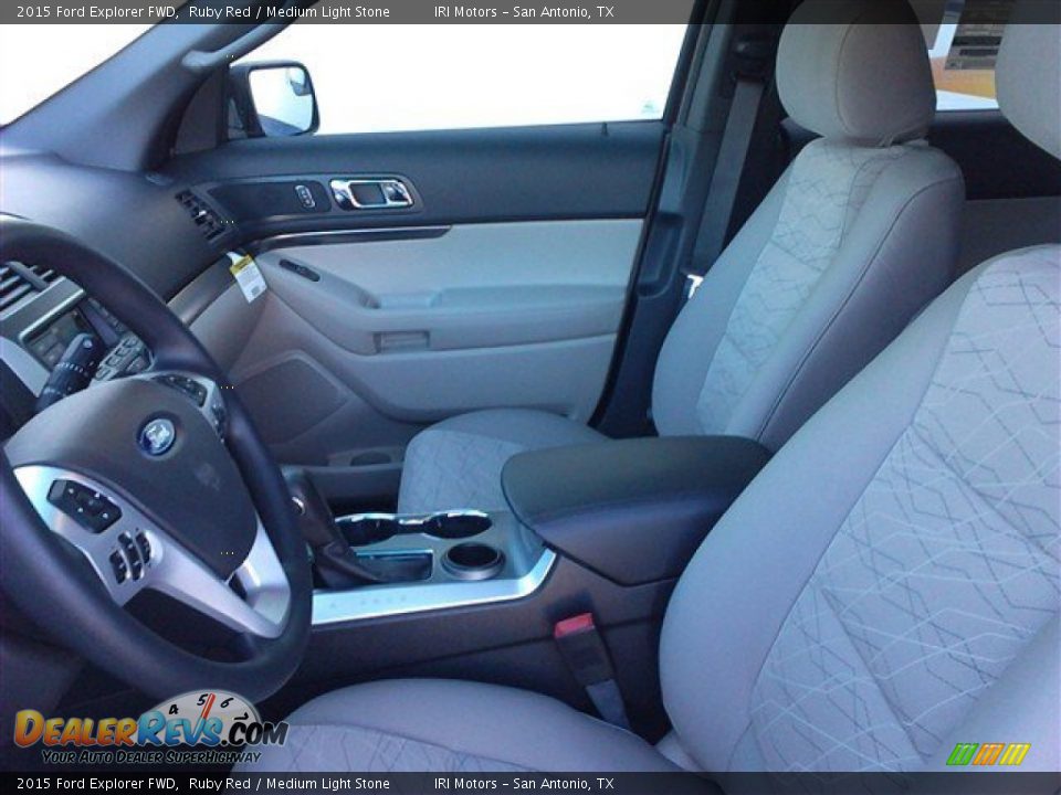 2015 Ford Explorer FWD Ruby Red / Medium Light Stone Photo #23