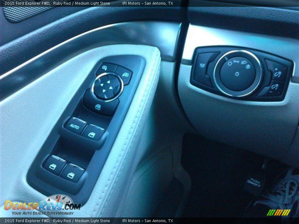 2015 Ford Explorer FWD Ruby Red / Medium Light Stone Photo #26