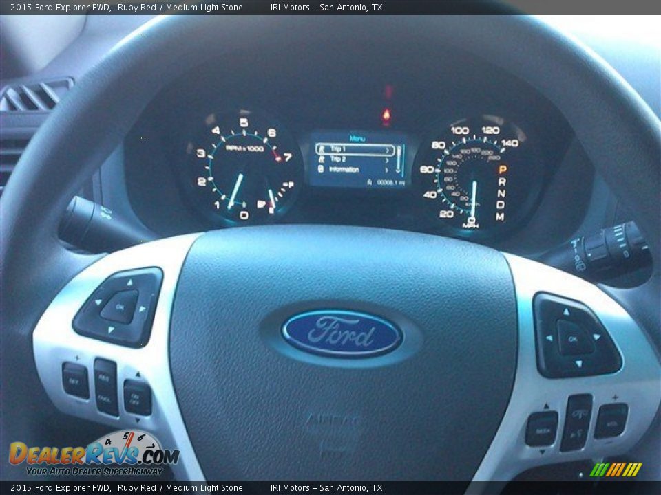 2015 Ford Explorer FWD Ruby Red / Medium Light Stone Photo #30