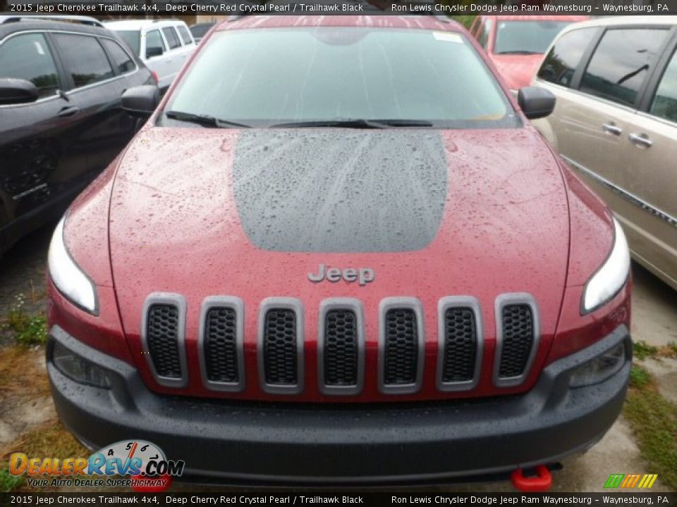 2015 Jeep Cherokee Trailhawk 4x4 Deep Cherry Red Crystal Pearl / Trailhawk Black Photo #5