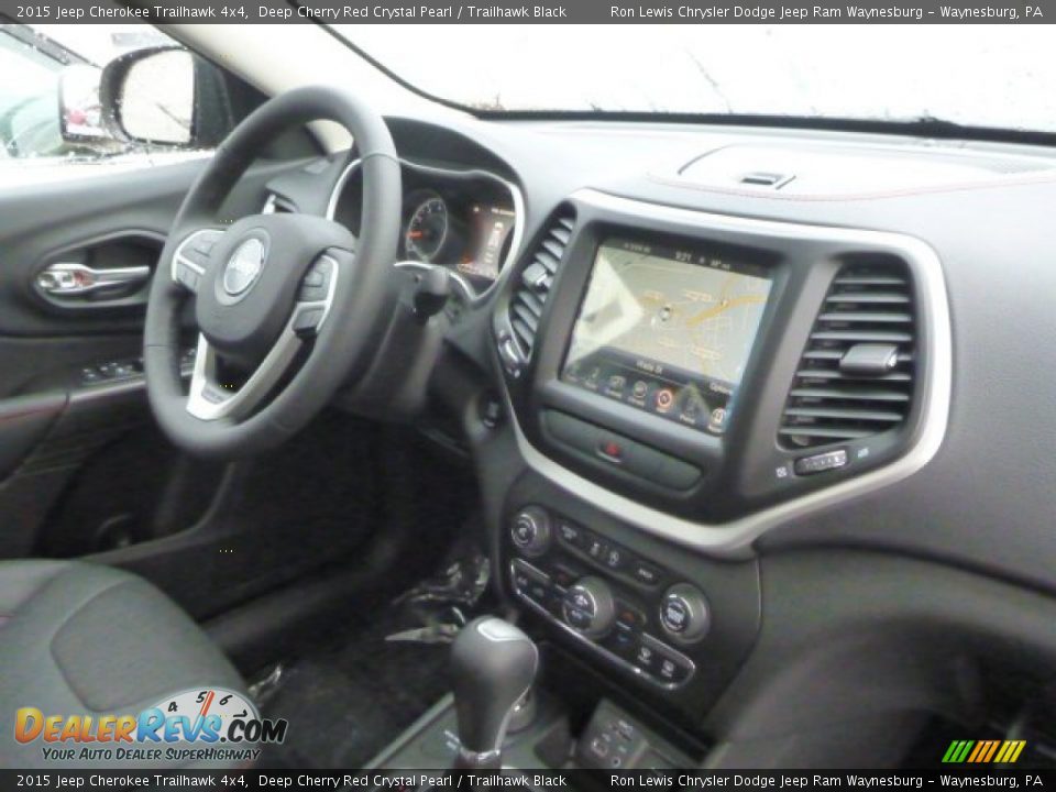 2015 Jeep Cherokee Trailhawk 4x4 Deep Cherry Red Crystal Pearl / Trailhawk Black Photo #7
