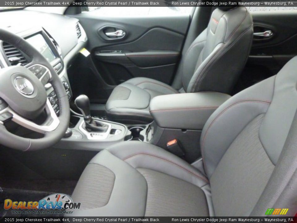 2015 Jeep Cherokee Trailhawk 4x4 Deep Cherry Red Crystal Pearl / Trailhawk Black Photo #9