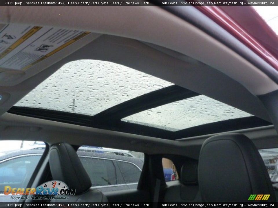 2015 Jeep Cherokee Trailhawk 4x4 Deep Cherry Red Crystal Pearl / Trailhawk Black Photo #14