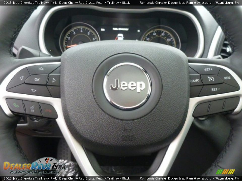 2015 Jeep Cherokee Trailhawk 4x4 Deep Cherry Red Crystal Pearl / Trailhawk Black Photo #15