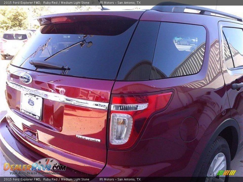 2015 Ford Explorer FWD Ruby Red / Medium Light Stone Photo #11