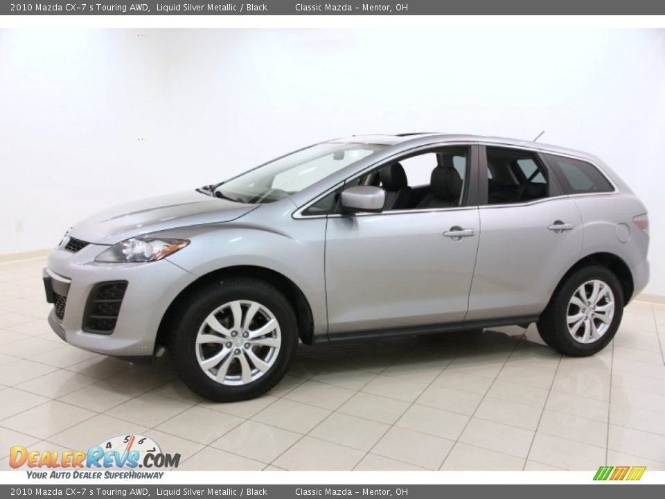 2010 Mazda CX-7 s Touring AWD Liquid Silver Metallic / Black Photo #3