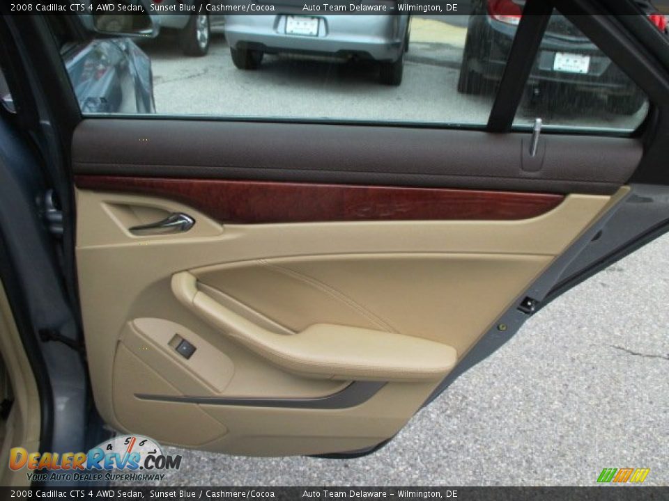 2008 Cadillac CTS 4 AWD Sedan Sunset Blue / Cashmere/Cocoa Photo #25