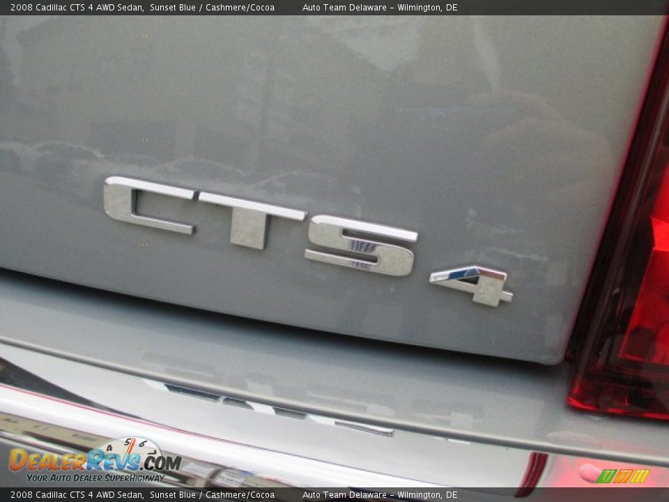 2008 Cadillac CTS 4 AWD Sedan Sunset Blue / Cashmere/Cocoa Photo #28