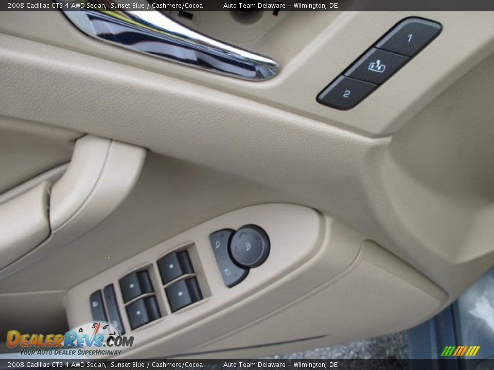 2008 Cadillac CTS 4 AWD Sedan Sunset Blue / Cashmere/Cocoa Photo #31