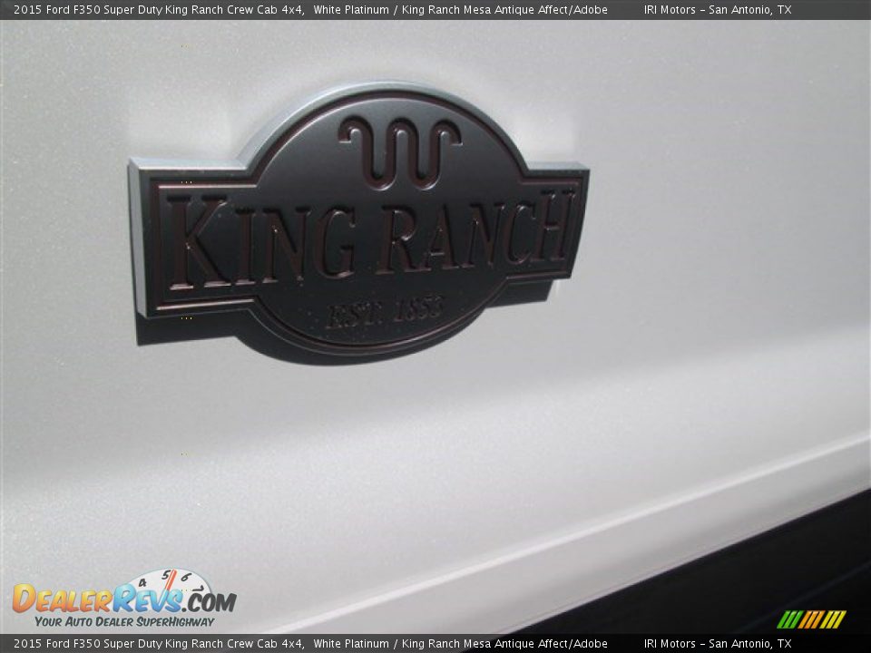 2015 Ford F350 Super Duty King Ranch Crew Cab 4x4 White Platinum / King Ranch Mesa Antique Affect/Adobe Photo #9