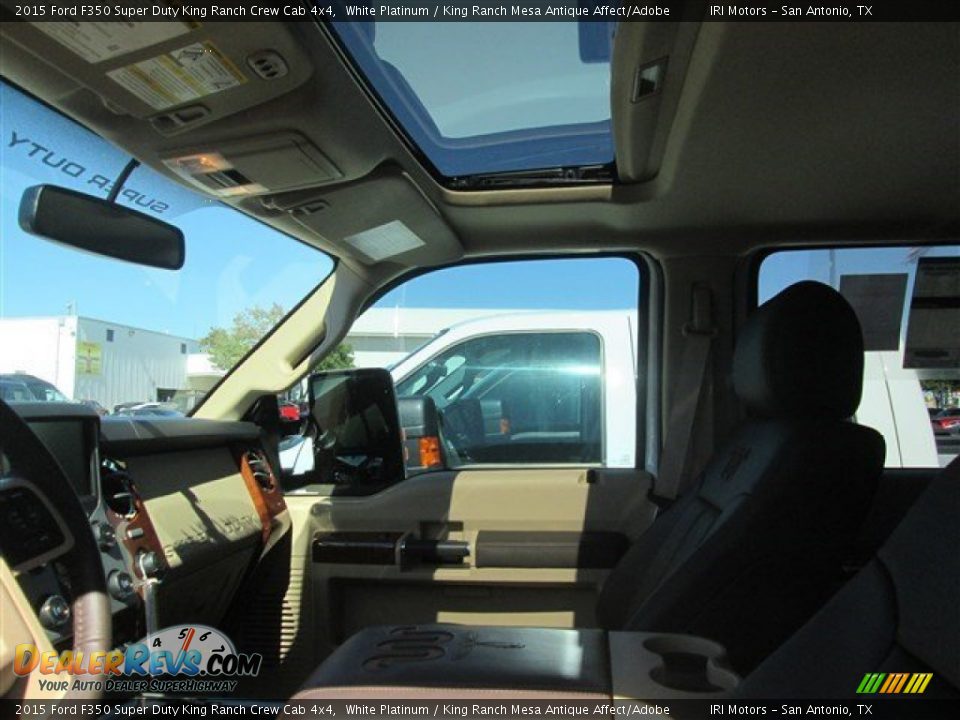 2015 Ford F350 Super Duty King Ranch Crew Cab 4x4 White Platinum / King Ranch Mesa Antique Affect/Adobe Photo #28