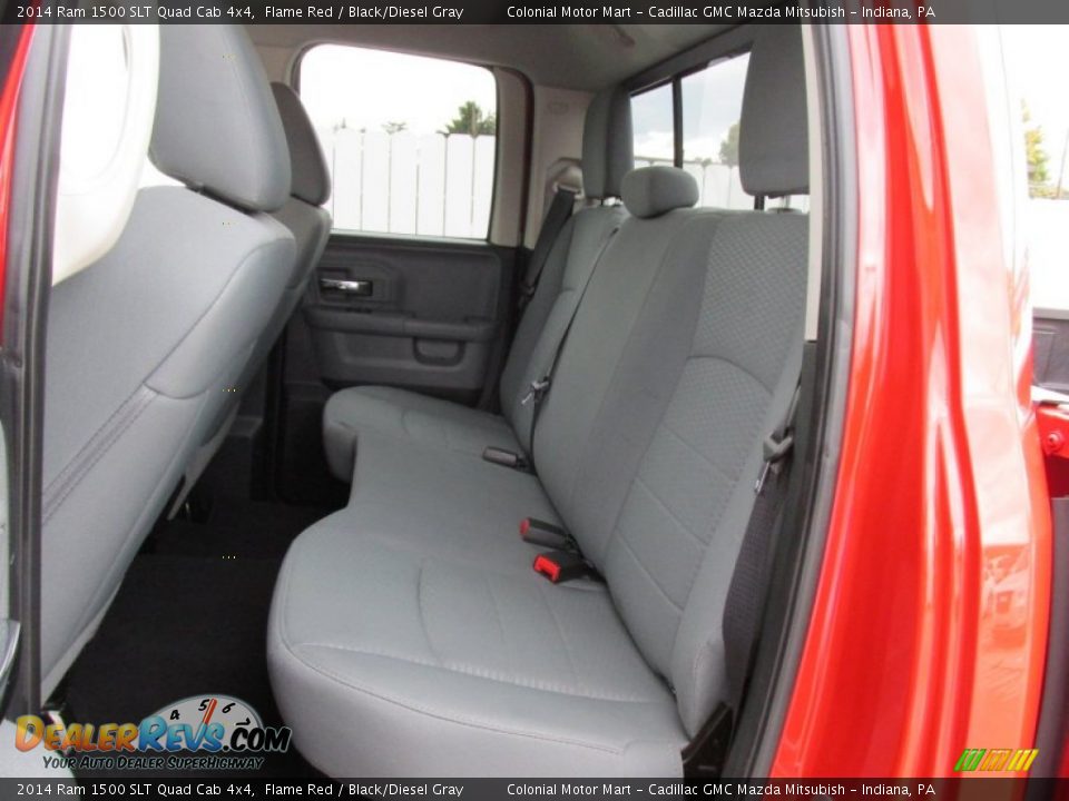 2014 Ram 1500 SLT Quad Cab 4x4 Flame Red / Black/Diesel Gray Photo #14