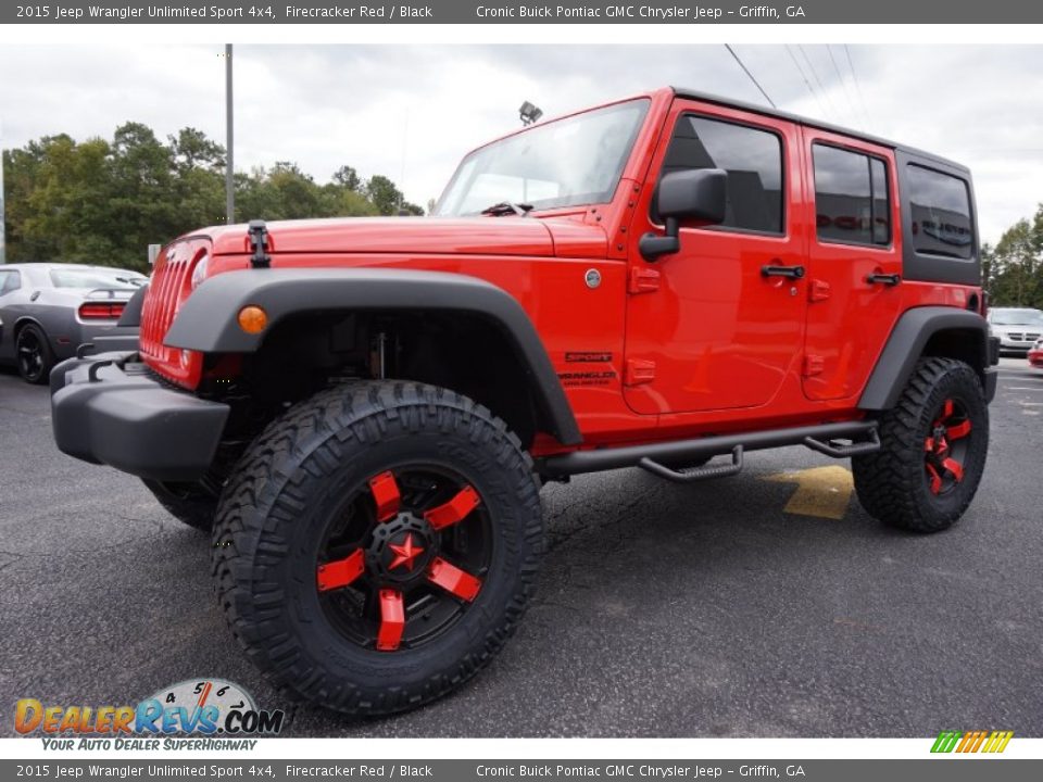 2015 Jeep Wrangler Unlimited Sport 4x4 Firecracker Red / Black Photo #3