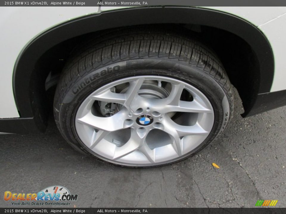 2015 BMW X1 xDrive28i Alpine White / Beige Photo #3