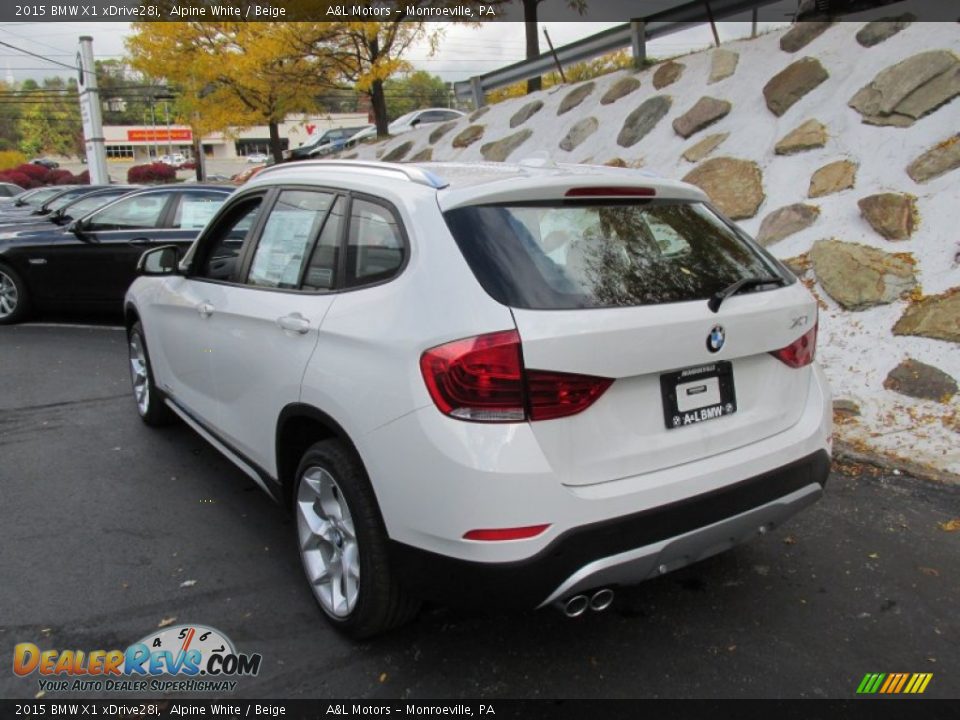2015 BMW X1 xDrive28i Alpine White / Beige Photo #4