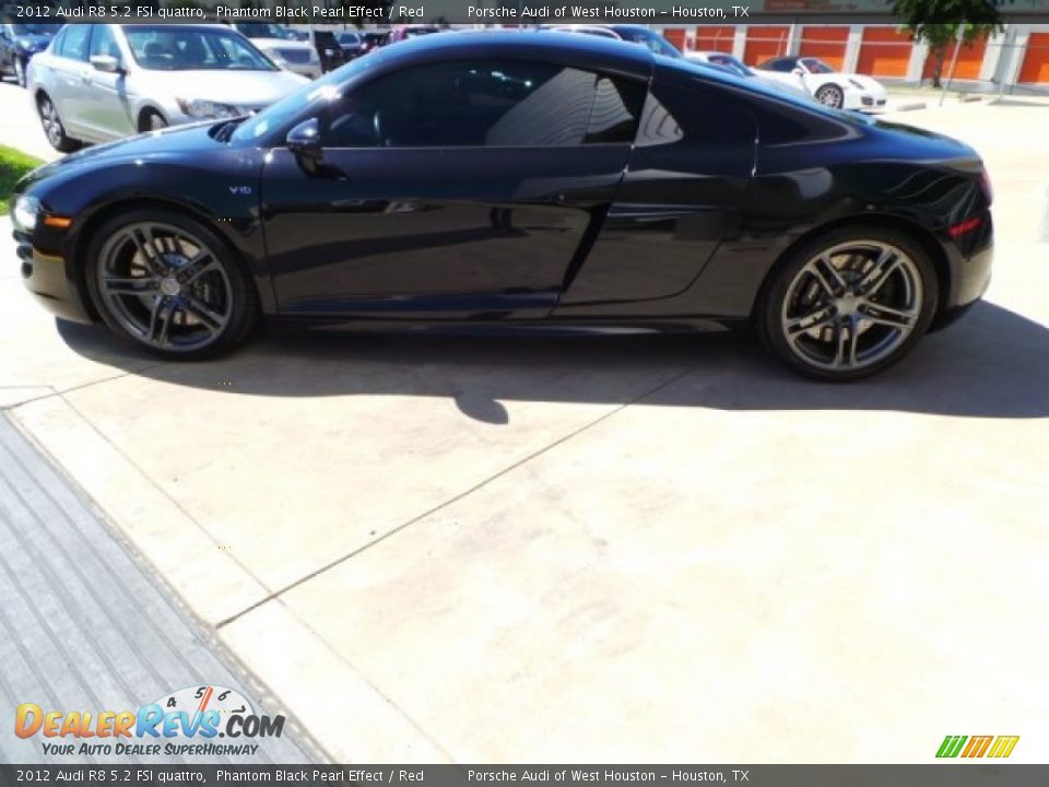 2012 Audi R8 5.2 FSI quattro Phantom Black Pearl Effect / Red Photo #4