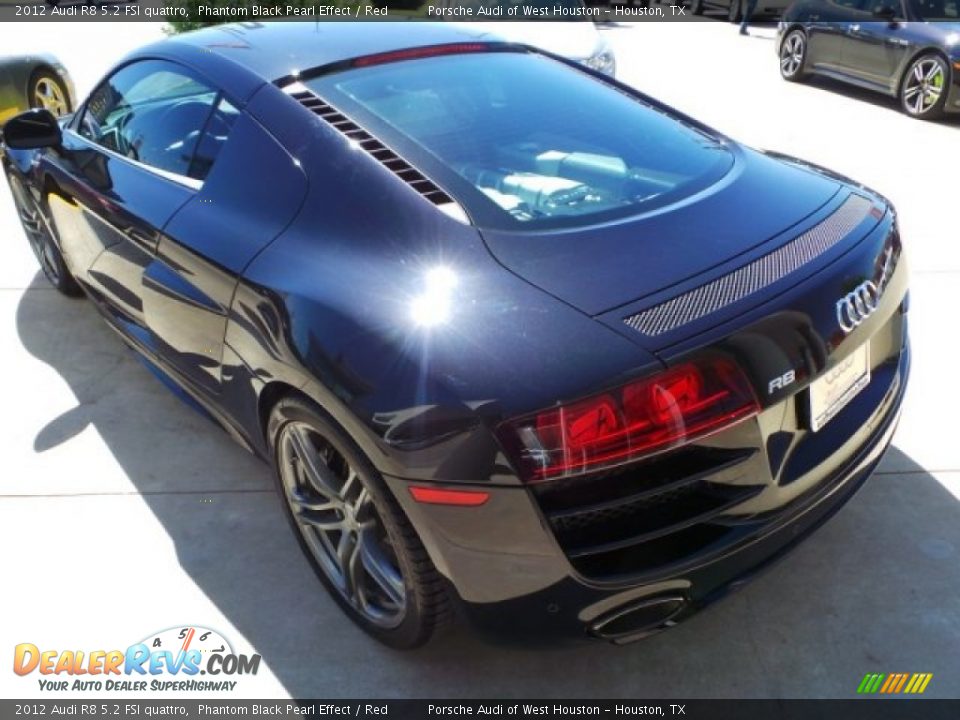 2012 Audi R8 5.2 FSI quattro Phantom Black Pearl Effect / Red Photo #5