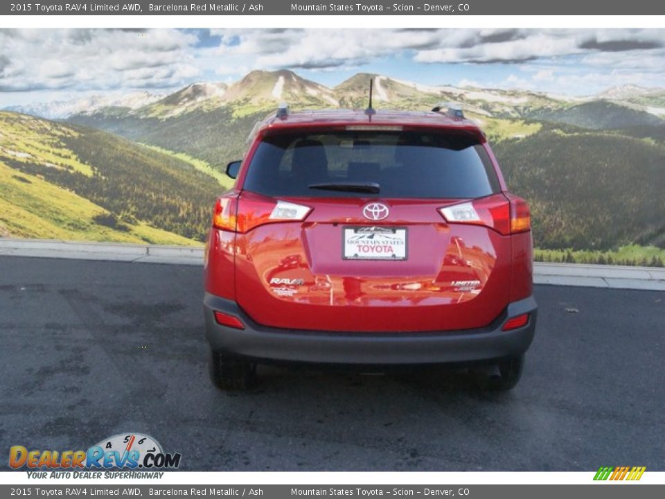 2015 Toyota RAV4 Limited AWD Barcelona Red Metallic / Ash Photo #4
