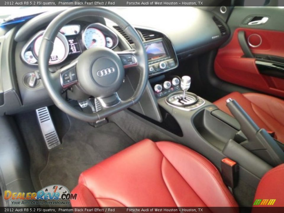 Red Interior - 2012 Audi R8 5.2 FSI quattro Photo #14