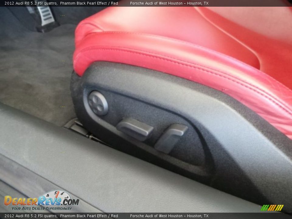 2012 Audi R8 5.2 FSI quattro Phantom Black Pearl Effect / Red Photo #16