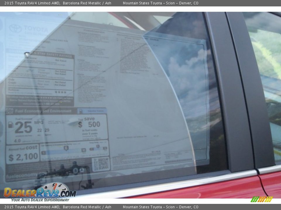 2015 Toyota RAV4 Limited AWD Barcelona Red Metallic / Ash Photo #10