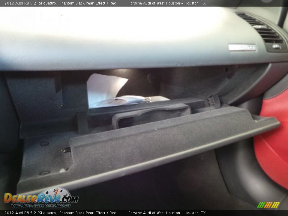 2012 Audi R8 5.2 FSI quattro Phantom Black Pearl Effect / Red Photo #20