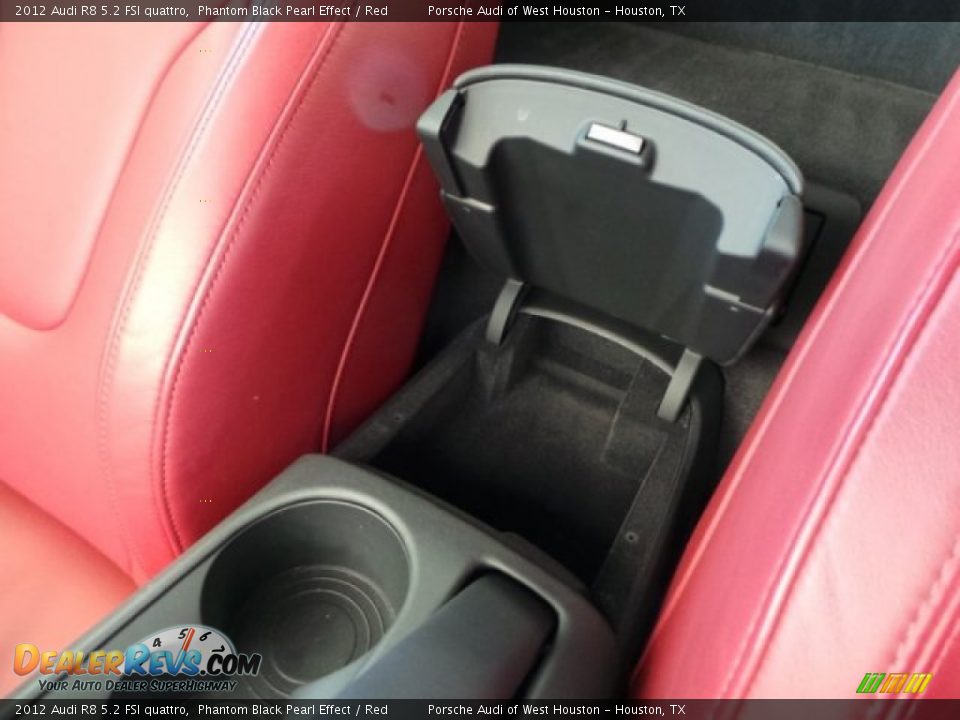 2012 Audi R8 5.2 FSI quattro Phantom Black Pearl Effect / Red Photo #27