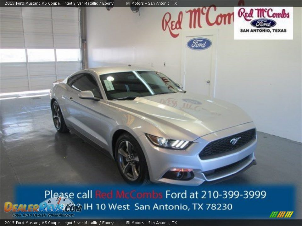 2015 Ford Mustang V6 Coupe Ingot Silver Metallic / Ebony Photo #1