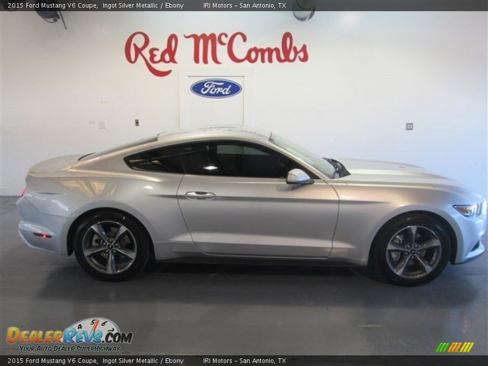 2015 Ford Mustang V6 Coupe Ingot Silver Metallic / Ebony Photo #8